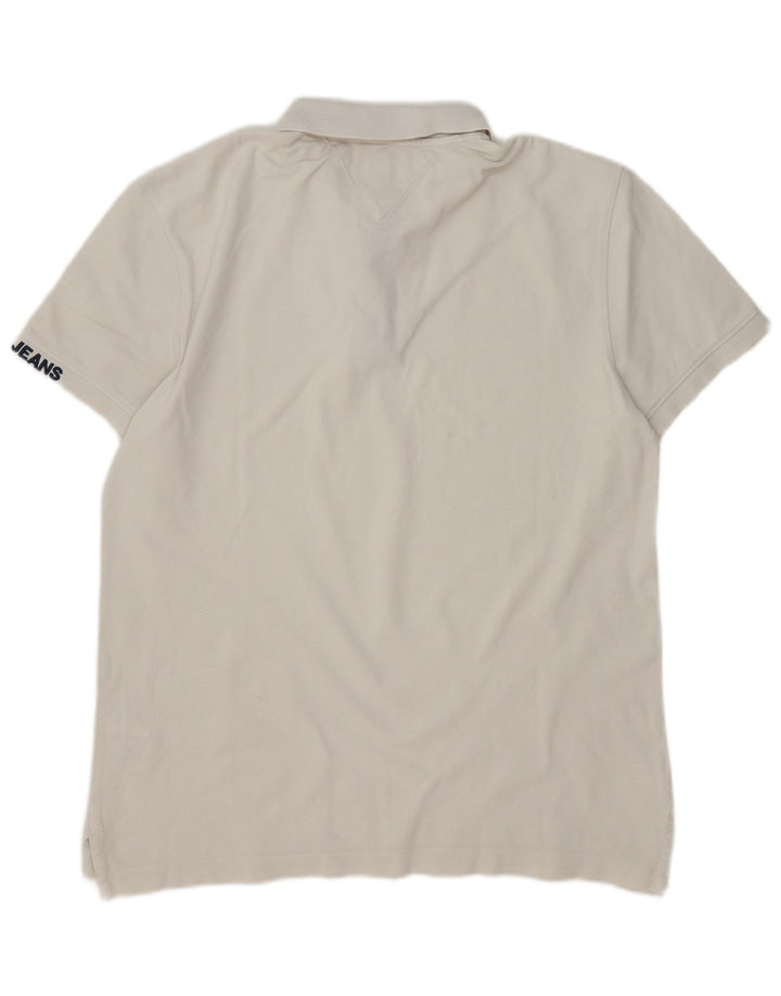 Tricou polo Tommy Hilfiger pentru bărbați, bumbac alb mediu
