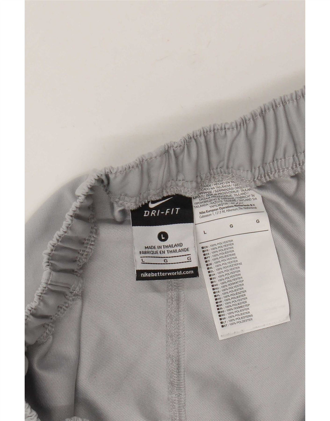 Pantaloni scurți sport Nike Dri Fit Graphic pentru femei UK 16, mari, gri, poliester