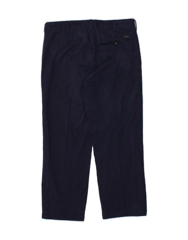 Pantaloni chino drepți clasici pentru bărbați IZOD L34 L30 bumbac bleumarin