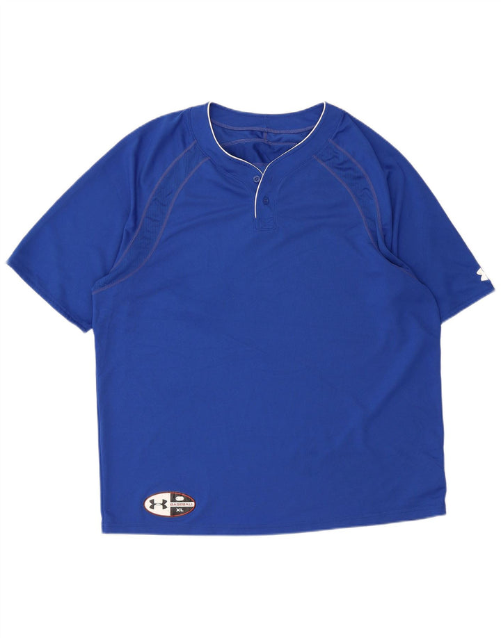 Tricou de baseball pentru bărbați UNDER ARMOUR Top XL poliester albastru