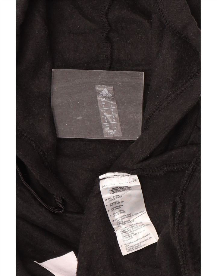 Pulover ADIDAS pentru bărbați cu glugă grafică, mic, negru, bumbac