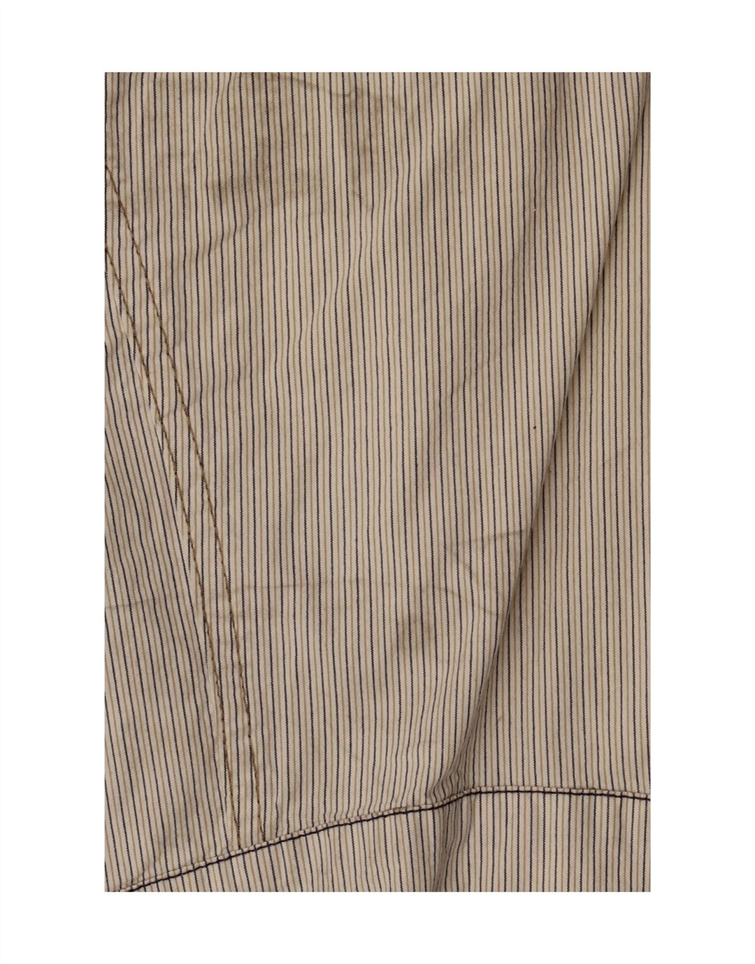 Jachetă Bomber Crop pentru Damă Gas UK 10, Bumbac cu dungi mici, bej