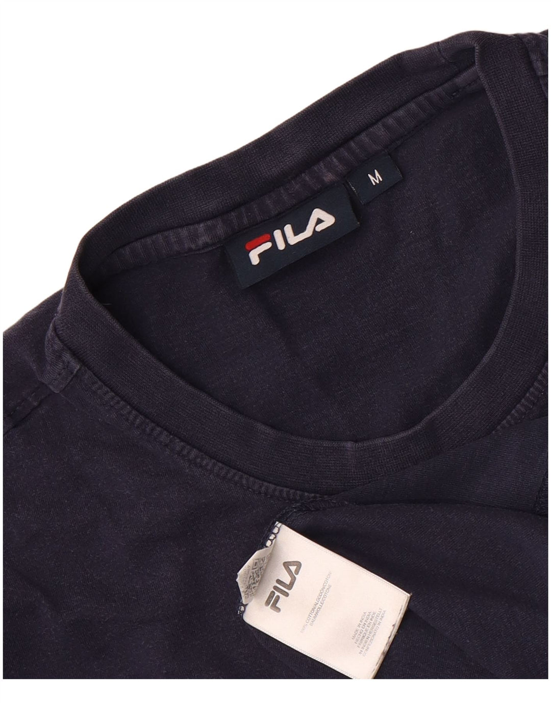 Tricou cu grafică pentru bărbați Fila Top Mediu Bleumarin Bumbac