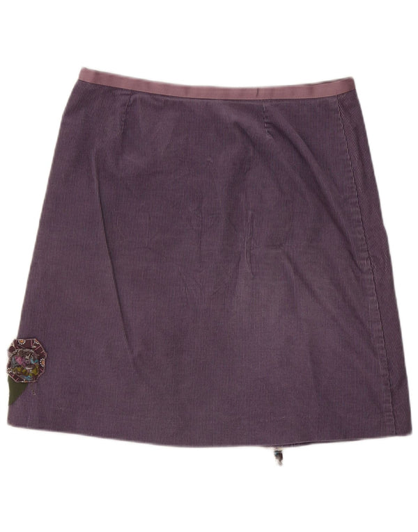 Fusta Boden din velur pentru femei UK 12 Medium W32 Purple Floral