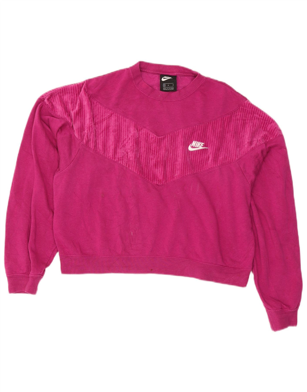 Pulover supradimensionat pentru femei Nike UK 14 Roz mediu
