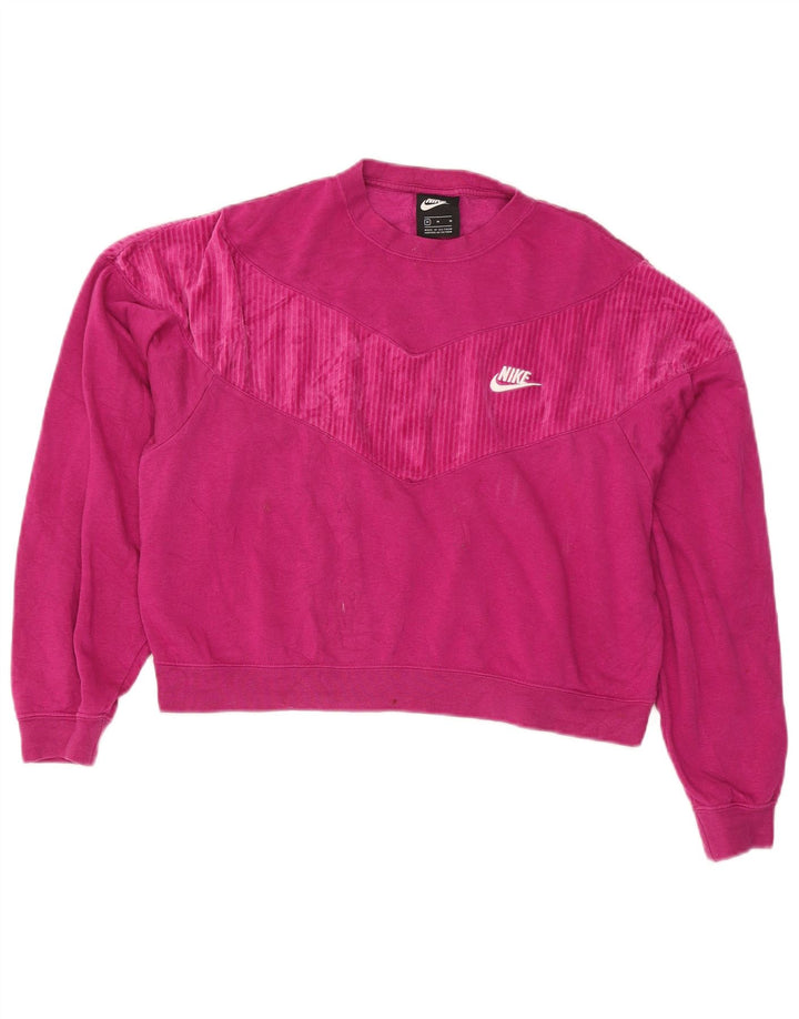 Pulover supradimensionat pentru femei Nike UK 14 Roz mediu