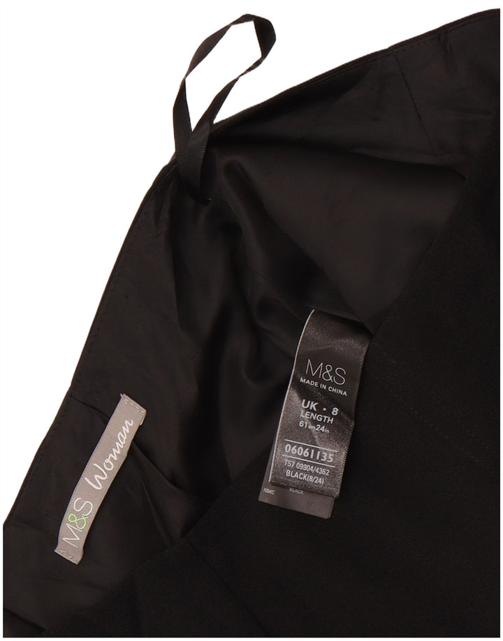 Fusta creion pentru femei Marks & Spencer UK 8 Small W28 Poliester negru