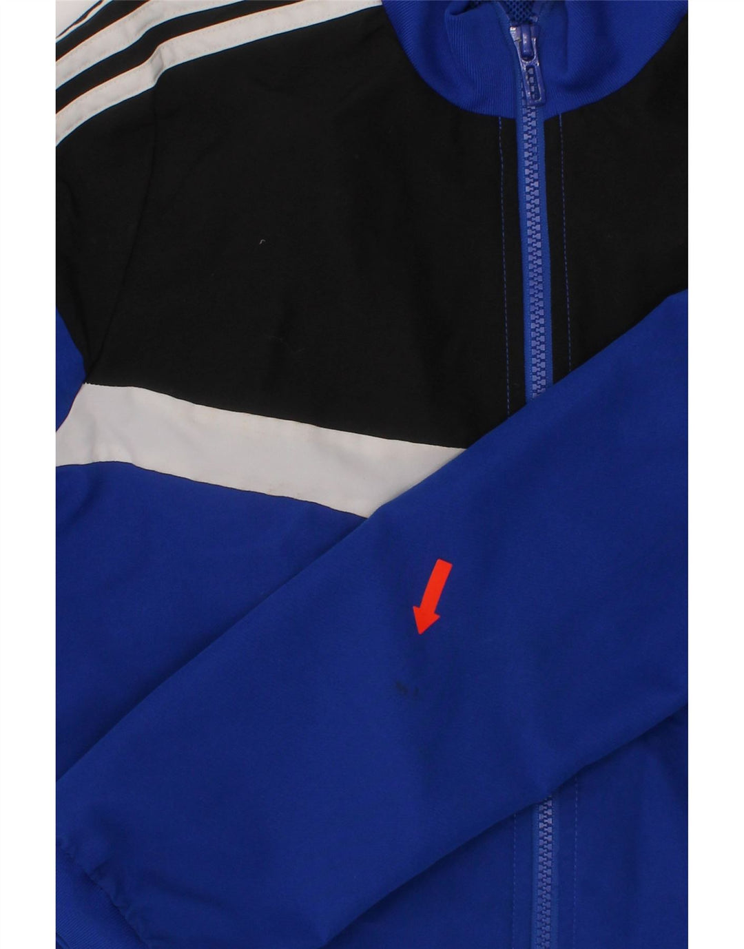ADIDAS Boys Tracksuit Top Jacket 9-10 Years Blue Colourblock Polyester Vintage Adidas and Second-Hand Adidas from Messina Hembry 