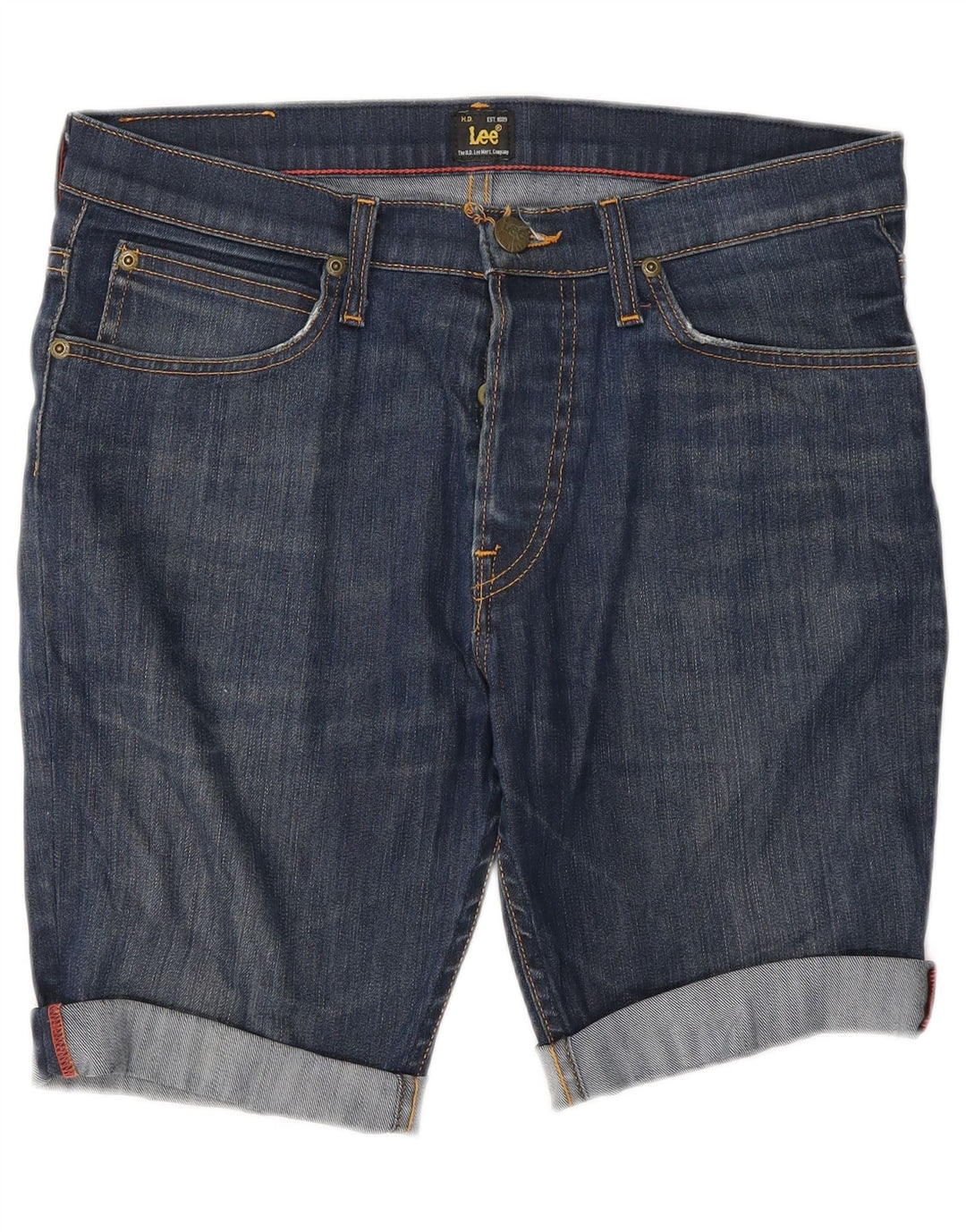 Pantaloni scurți Lee Jegger Denim W31, bumbac albastru mediu