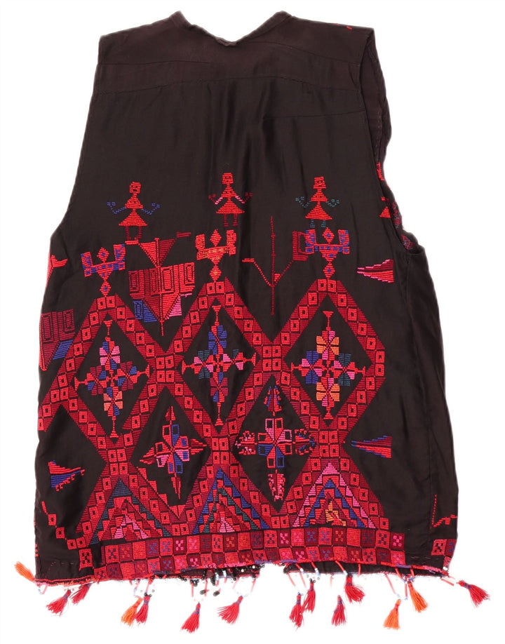 Vestă vintage pentru femei UK 14 Medium Multicolor Geometric Aztec