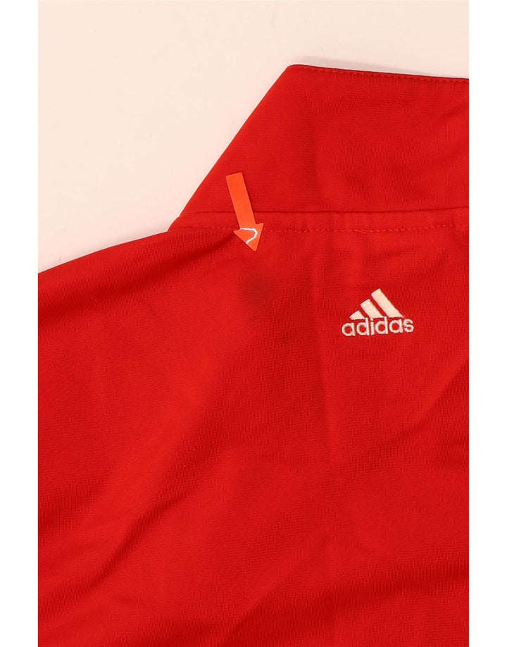 Jachetă de trening pentru băieți ADIDAS 13-14 ani, poliester color bloc roșu
