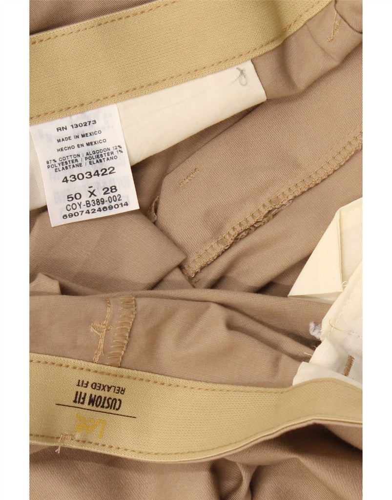 LEE Mens Custom Fit Pegged Chino Trousers W50 L28 Beige Cotton Vintage Lee and Second-Hand Lee from Messina Hembry 