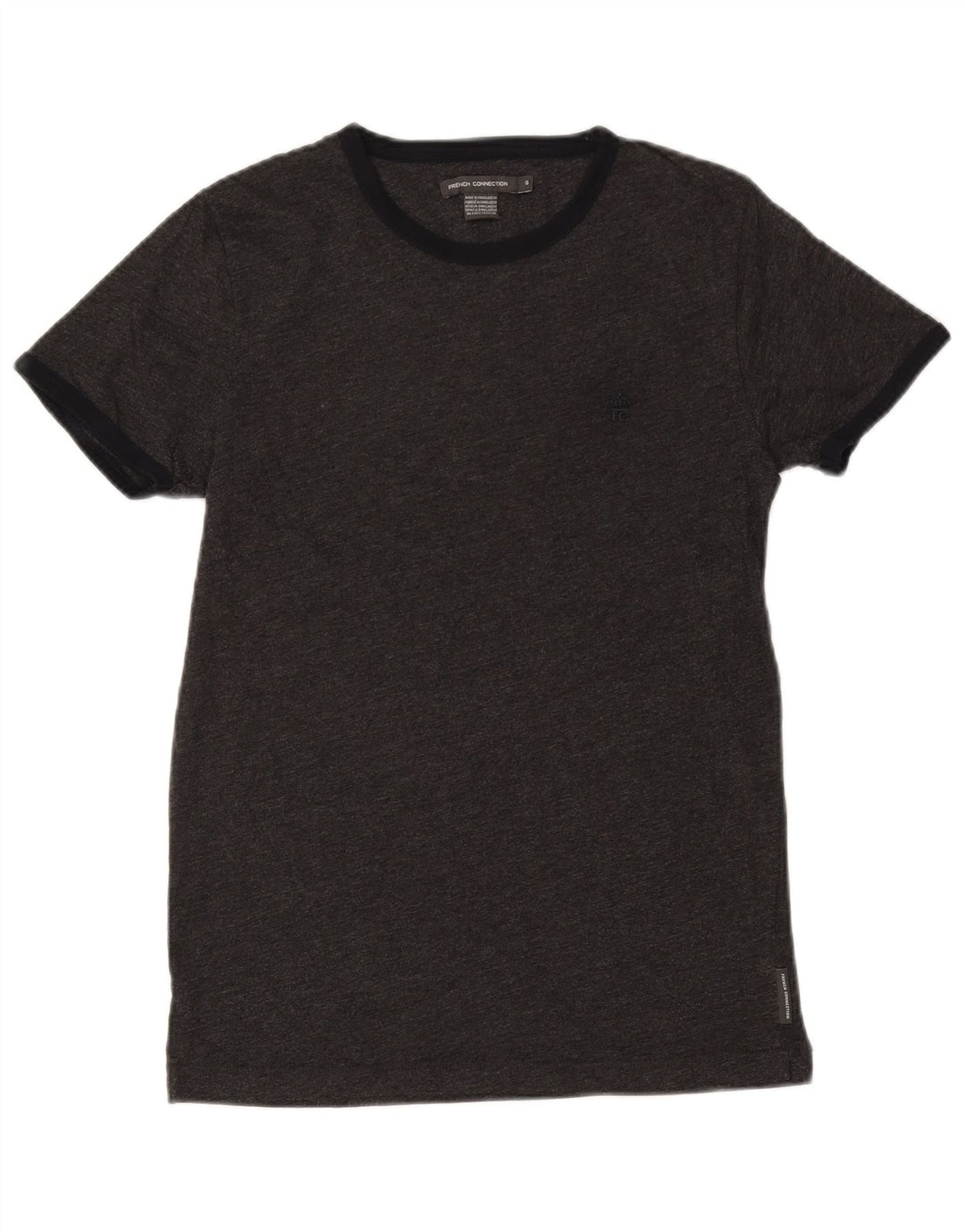 Tricou pentru bărbați French Connection Top mic, gri, bumbac