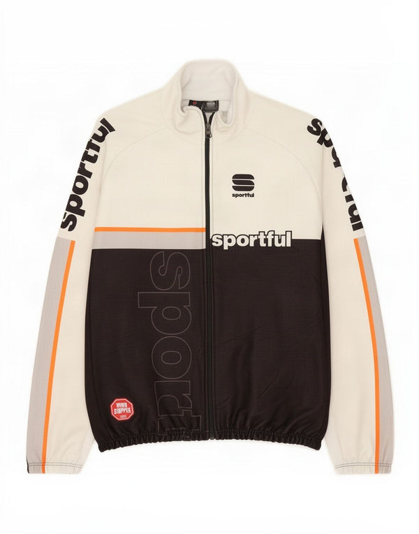 Sportful Mens Graphic Tracksuit Top Jacket XL White Colourblock Polyester