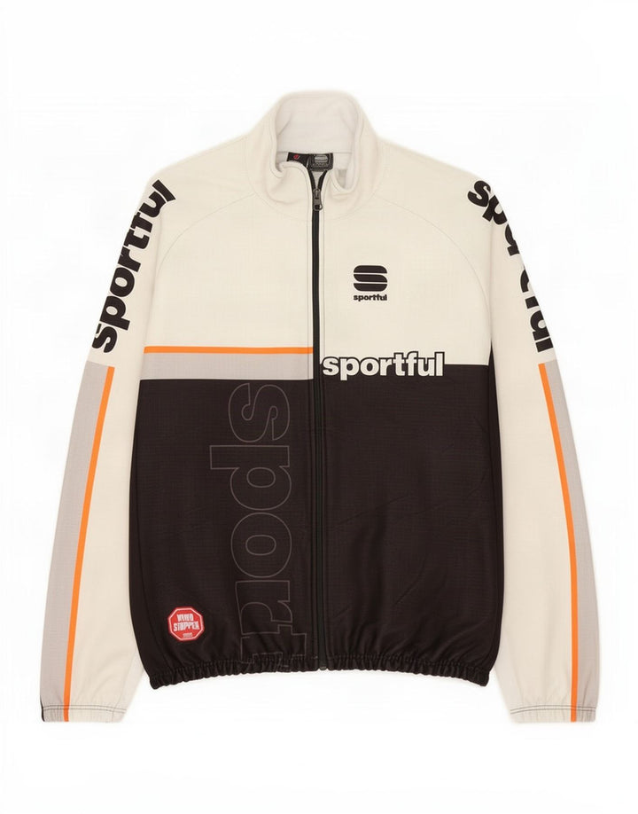 Sportful Trening grafic pentru bărbați Jachetă XL, alb, poliester color bloc