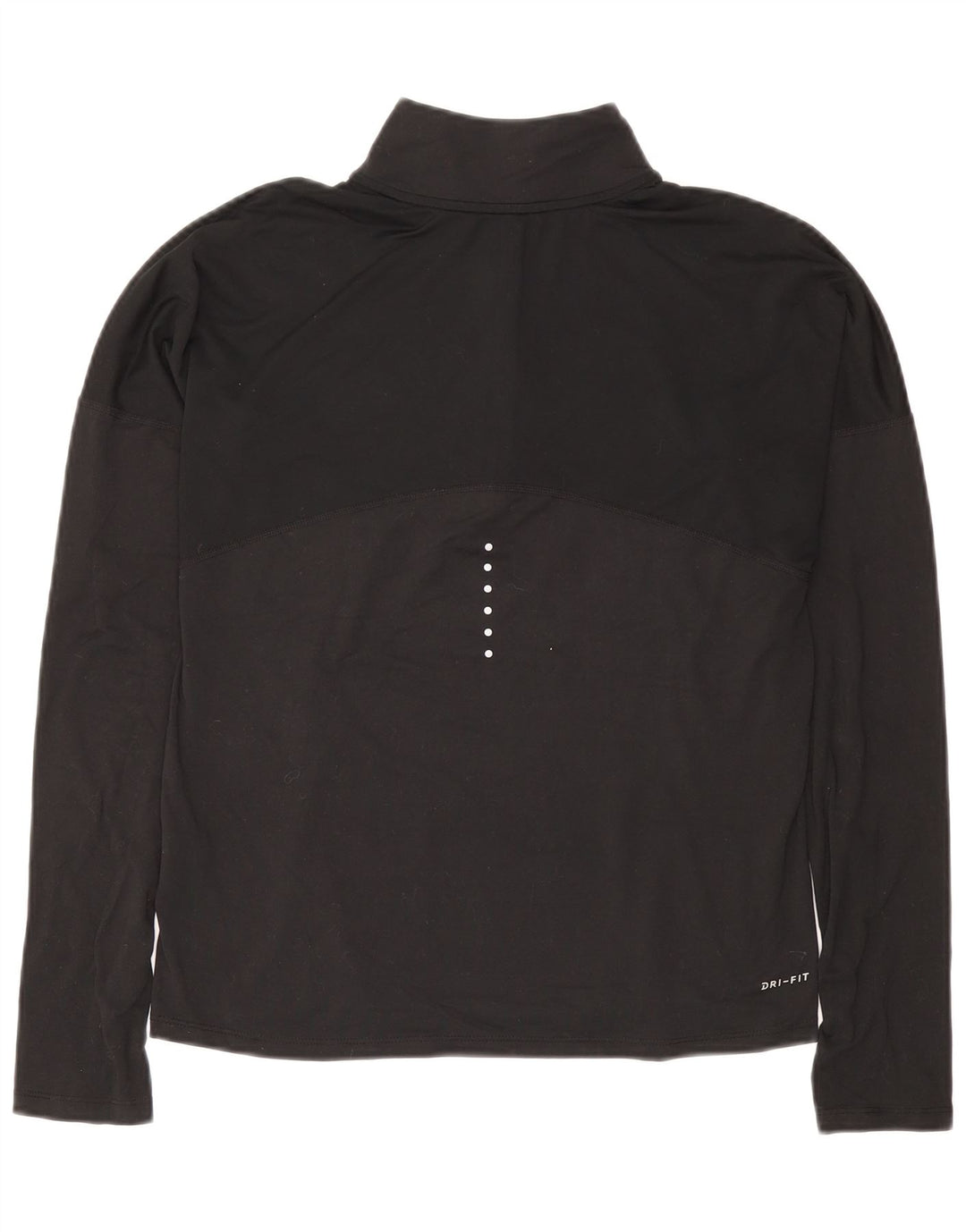Top de trening NIKE Dri Fit, cu fermoar și gât, pentru femei, UK 10, negru