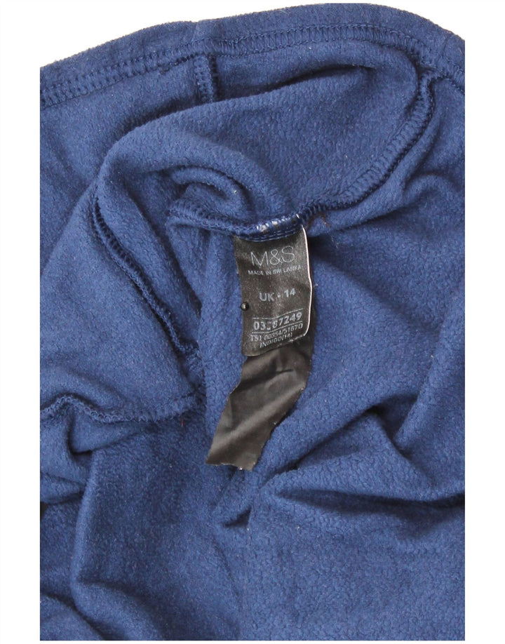 Jachetă fleece pentru femei Marks & Spencer UK 14 Medium Bleumarin Poliester