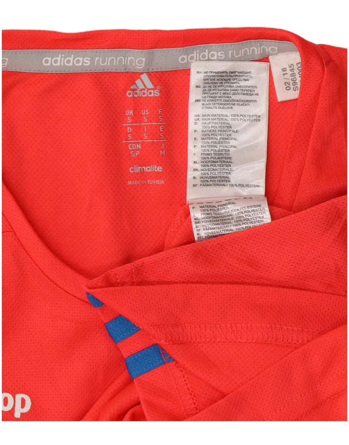 Tricou grafic ADIDAS Climalite pentru bărbați Top mic poliester roșu