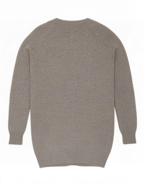 Pulover cardigan Massimo Dutti pentru femei UK 16 Lână mare gri