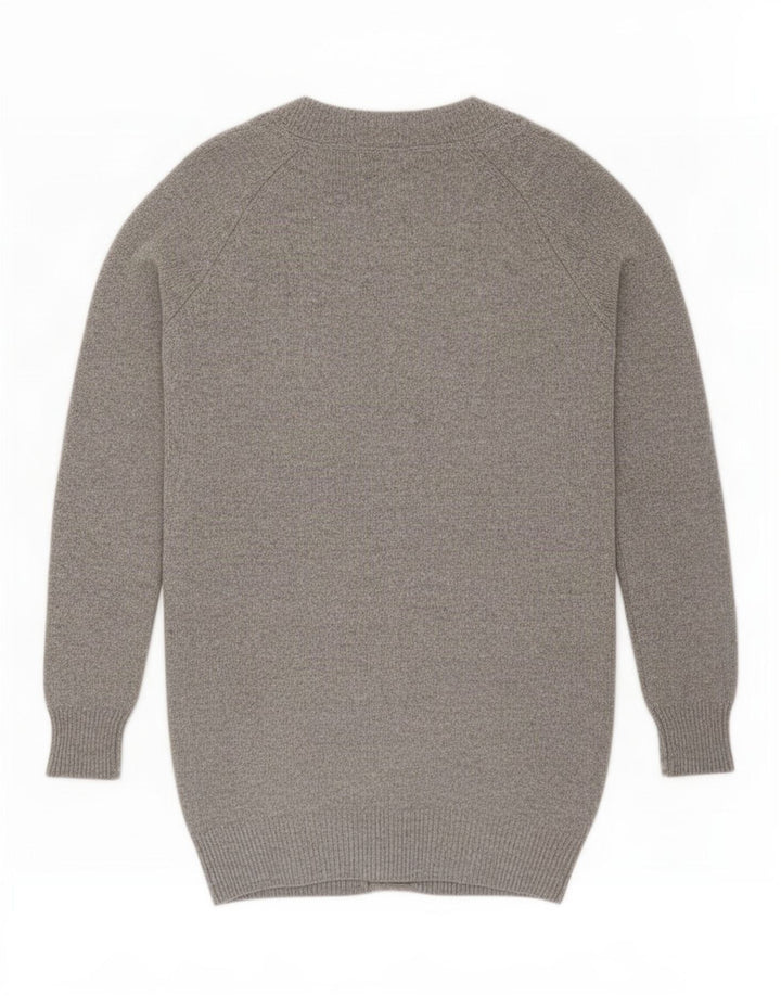 Pulover cardigan Massimo Dutti pentru femei UK 16 Lână mare gri
