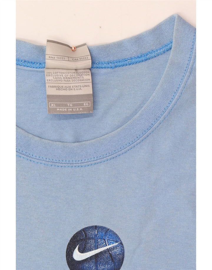 Vesta grafică pentru bărbați NIKE, XL, bumbac, albastru