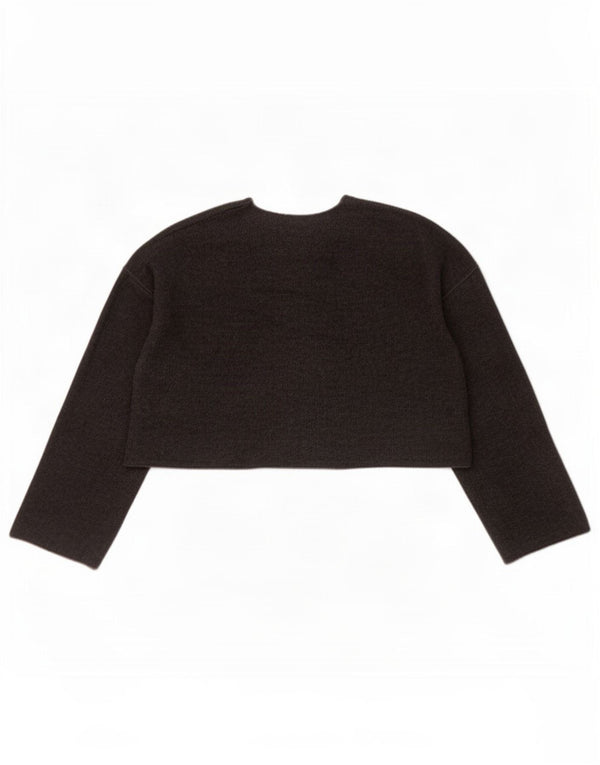 Pulover cardigan supradimensionat pentru femei Zara UK 10, poliester, gri mic