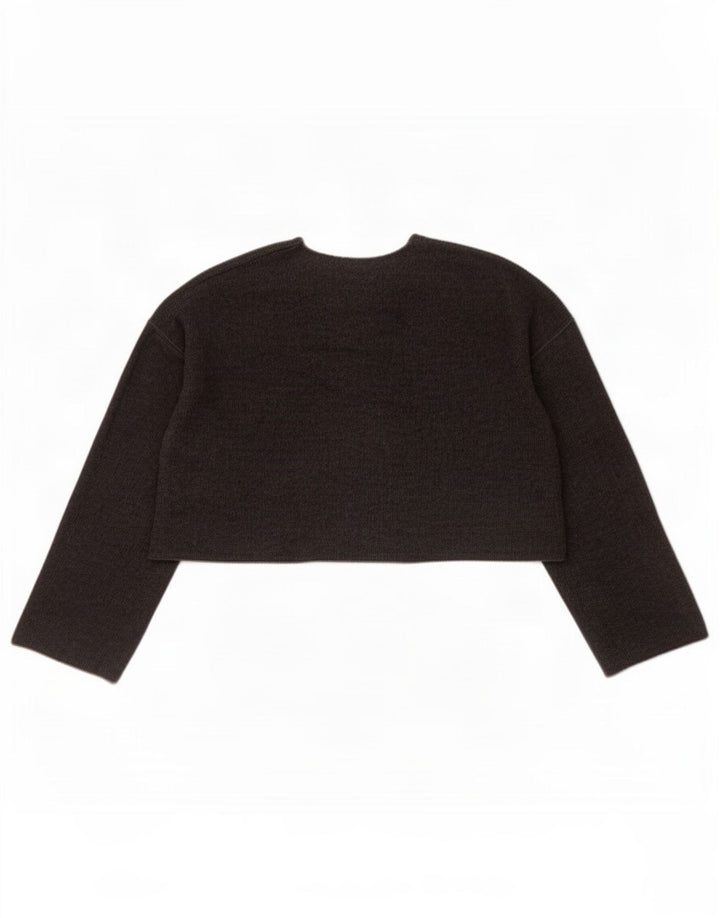 Pulover cardigan supradimensionat pentru femei Zara UK 10, poliester, gri mic