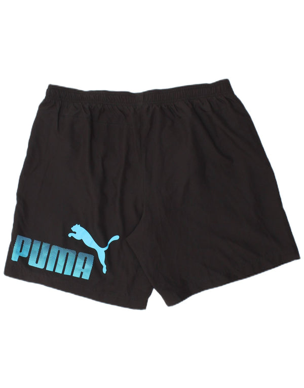 Pantaloni scurți sport grafic Puma pentru bărbați XL, poliester negru