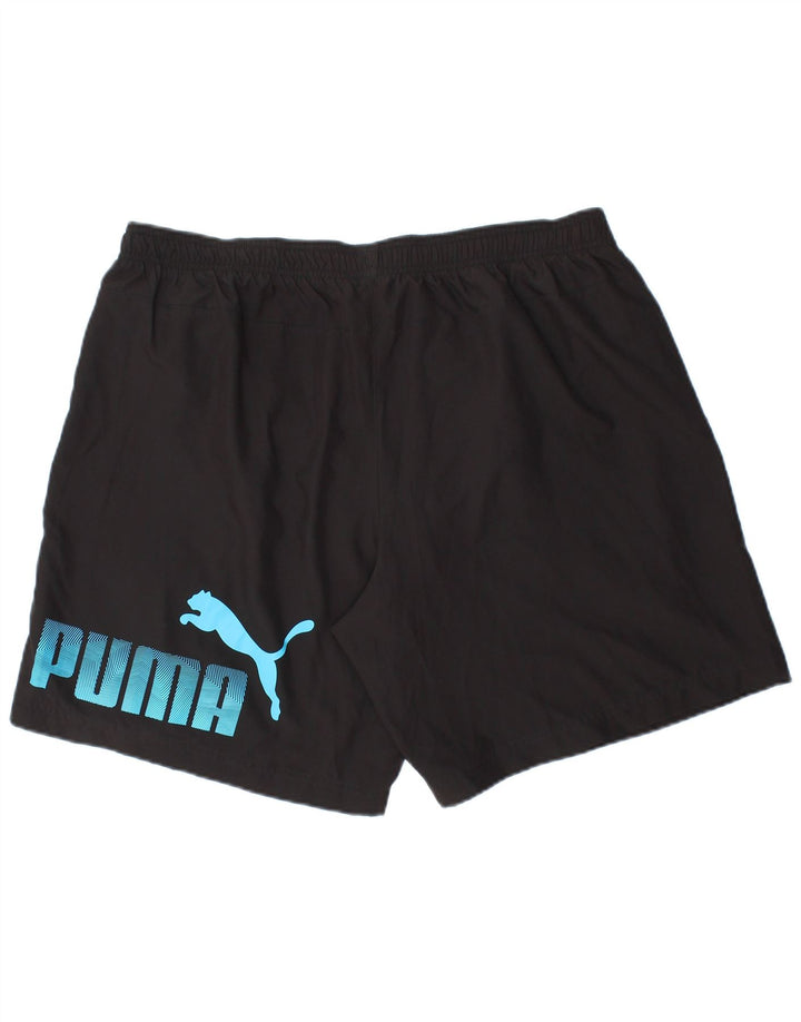 Pantaloni scurți sport grafic Puma pentru bărbați XL, poliester negru