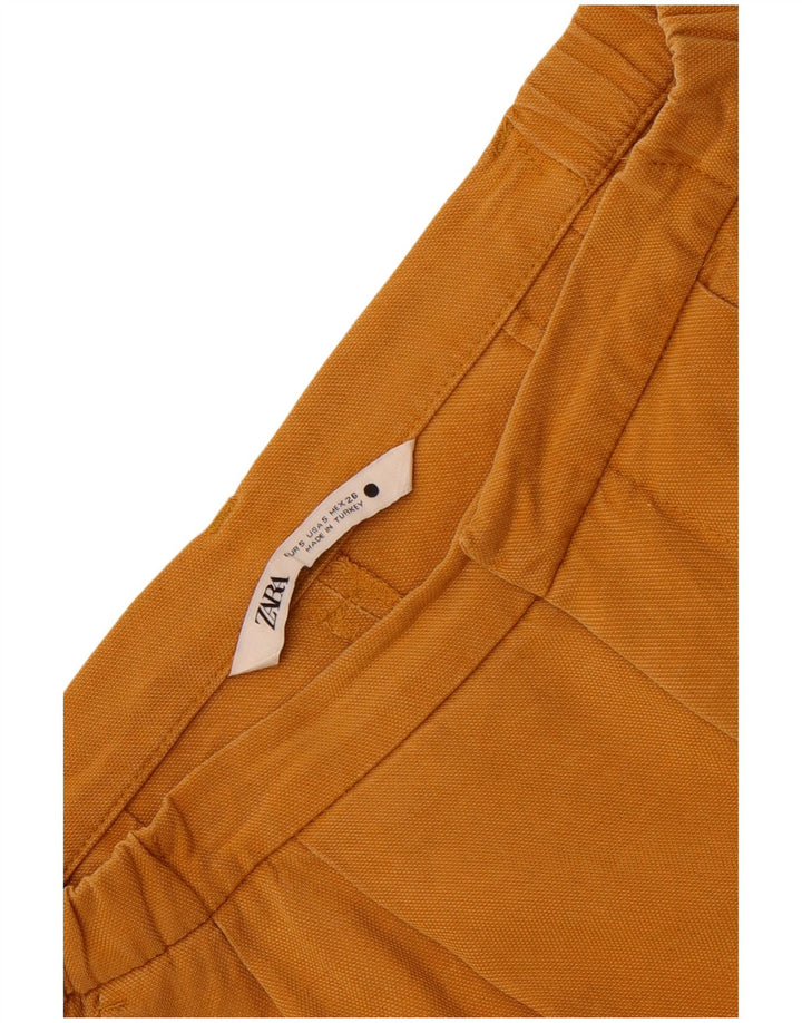 Pantaloni scurți chino plisați pentru femei Zara mici W26 maro