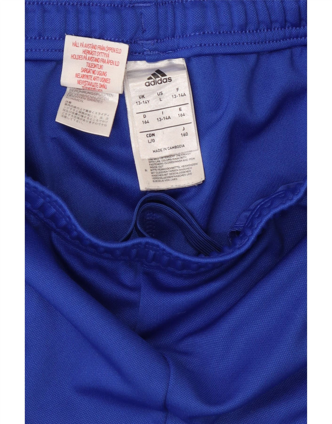 Pantaloni de trening ADIDAS Climacool pentru baieti 13-14 ani poliester albastru