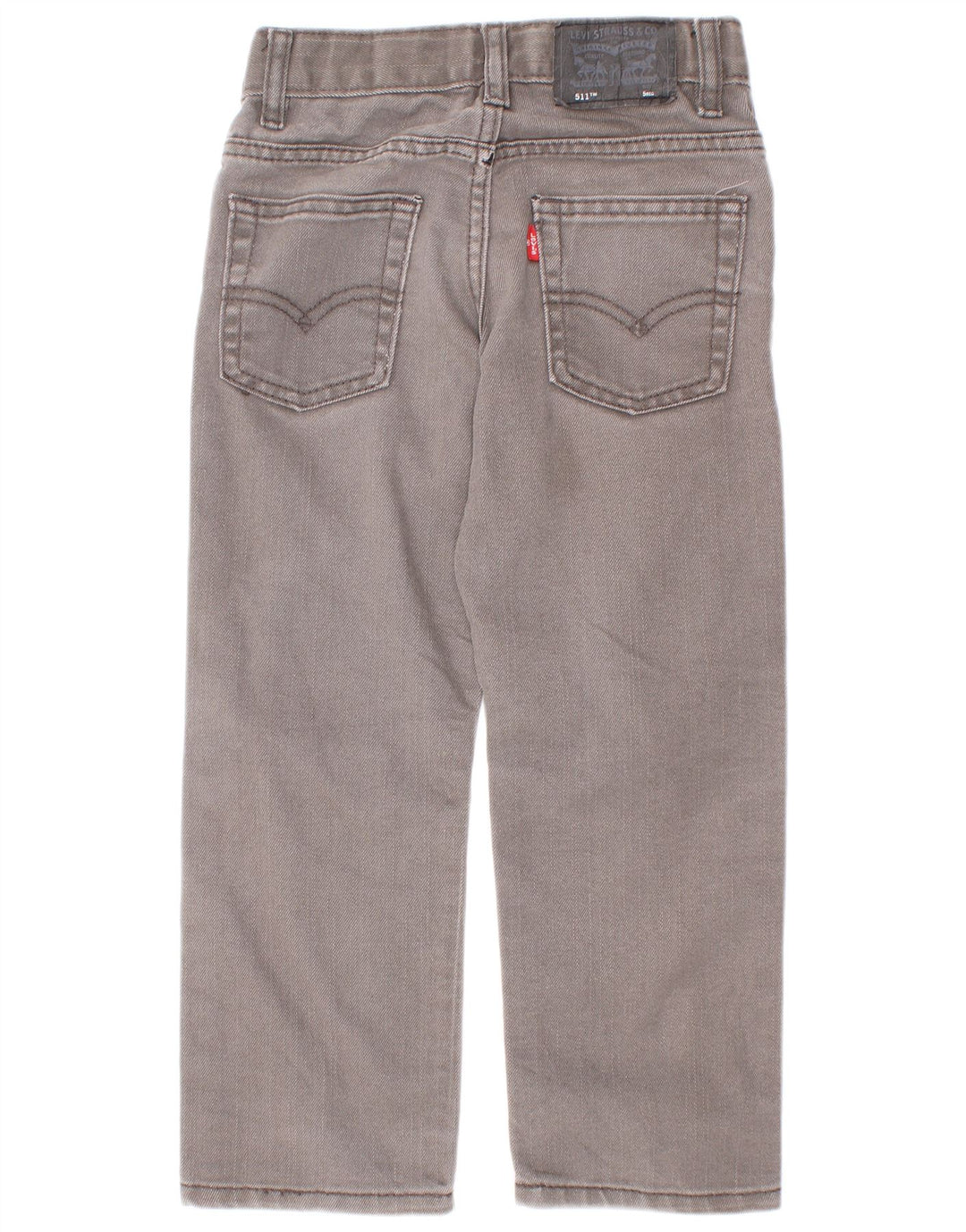 Levi's Boys 511 Distressed Slim Jeans 4-5 ani W22 L18 bumbac gri
