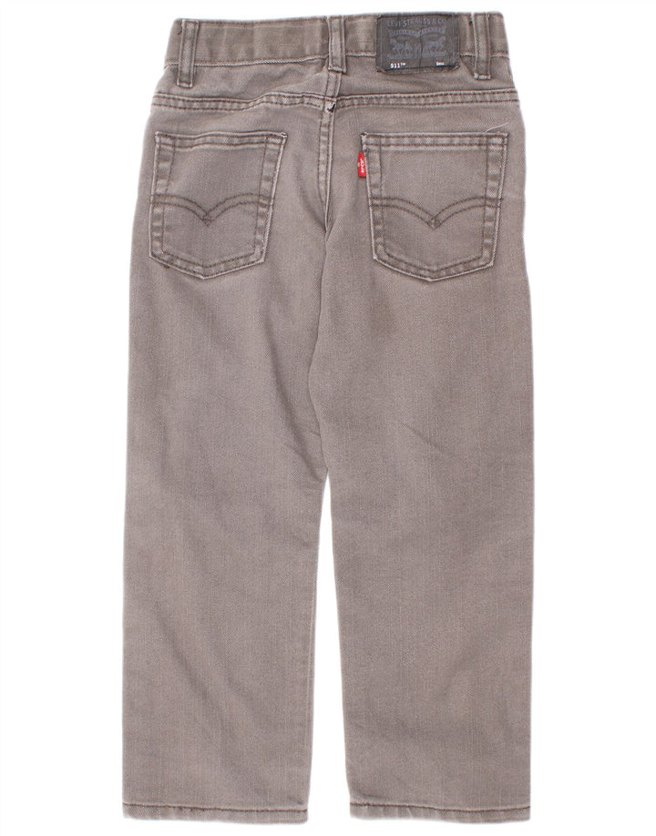 Levi's Boys 511 Distressed Slim Jeans 4-5 ani W22 L18 bumbac gri