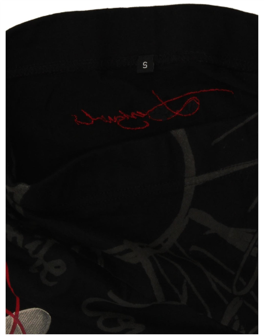 Fusta A-Line Desigual pentru femei, mică W26, neagră, florală