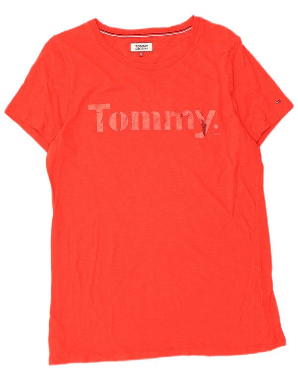 Tricou grafic Tommy Hilfiger pentru femei Top UK 12 Medium Red