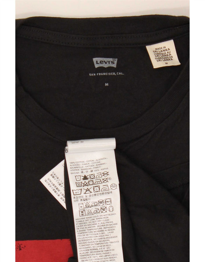 Tricou grafic pentru bărbați Levi's Top mediu negru bumbac