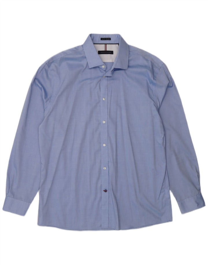 Cămașă pentru bărbați Tommy Hilfiger Slim Fit Mărimea 16 Mare Albastru