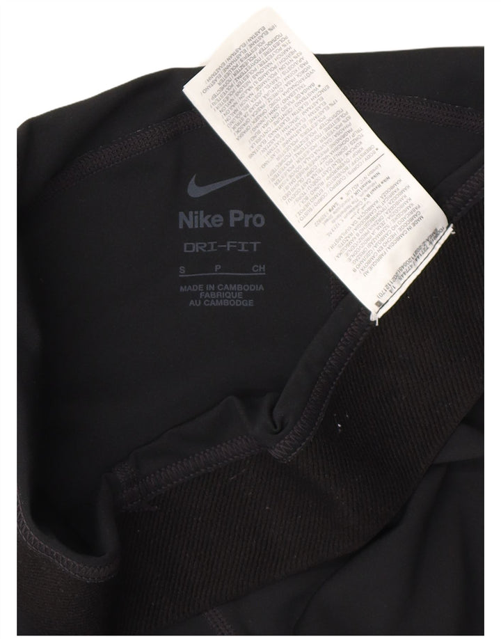 Pantaloni scurti sport NIKE Dri Fit Graphic pentru femei UK 10 Poliester negru mic