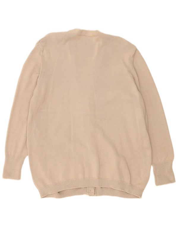 Pulover cardigan St. Michael pentru femei Marks & Spencer UK 20 2XL bumbac bej