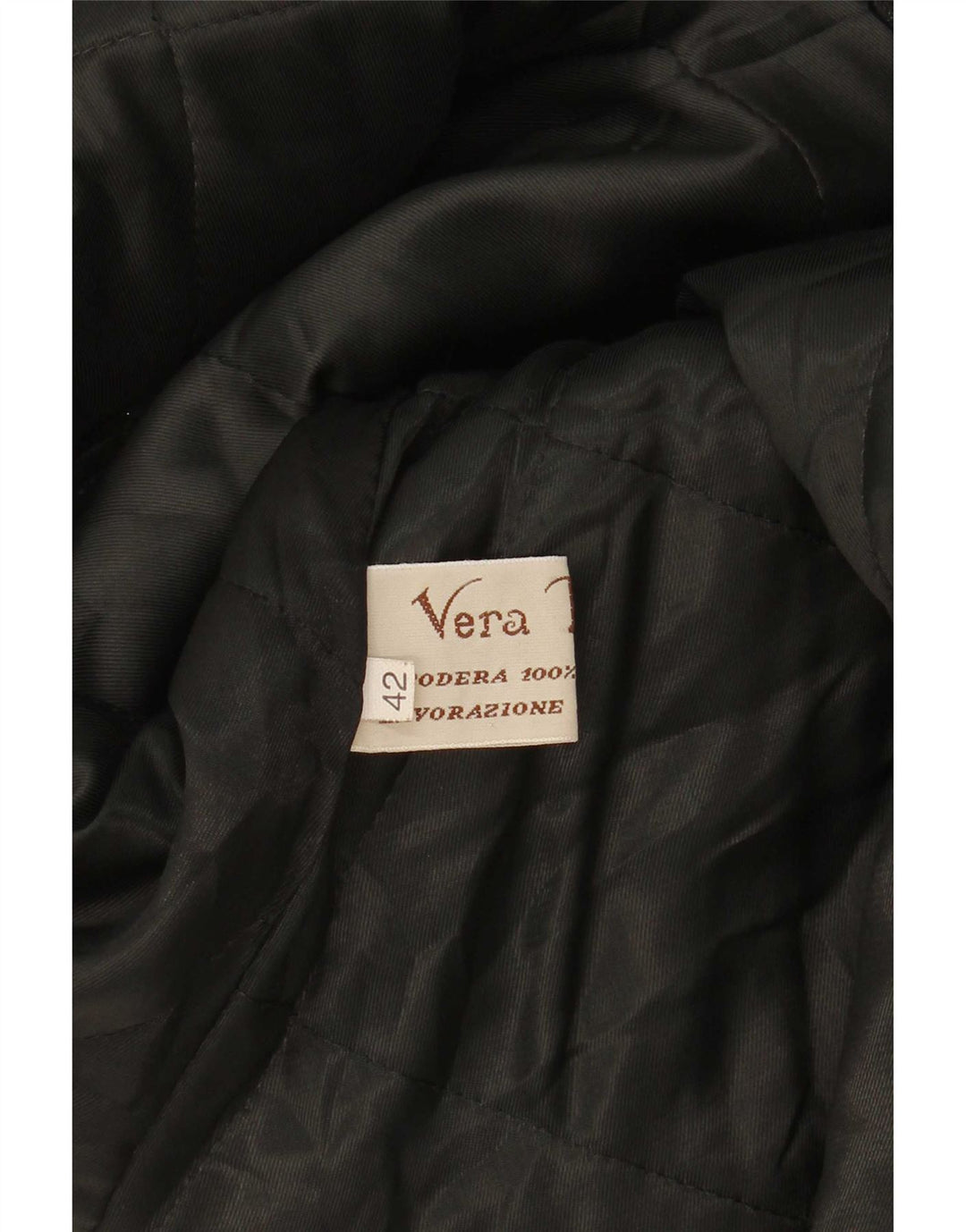 Palton supradimensionat din piele vintage pentru femei IT 42 mediu negru