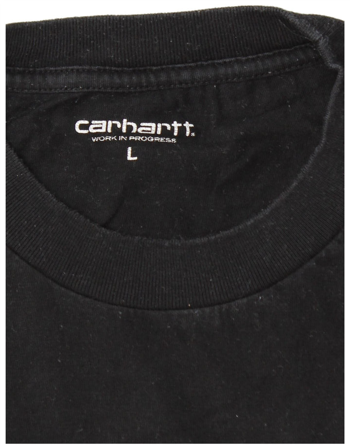 Tricou grafic CARHARTT pentru bărbați Top mare din bumbac negru
