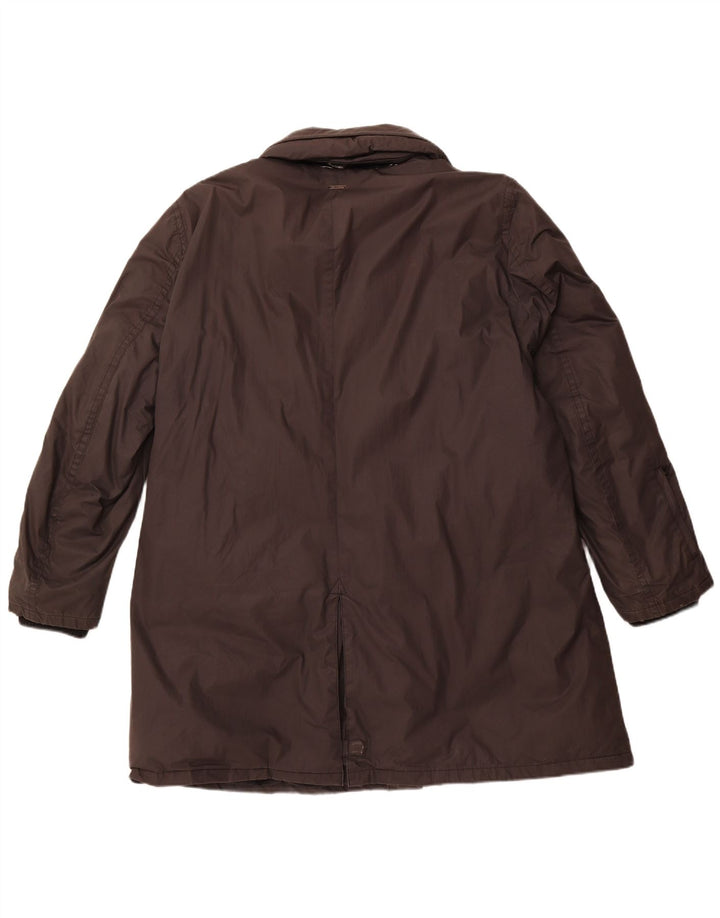 Palton căptușit cu glugă pentru bărbați Dkny UK 42 XL bumbac negru