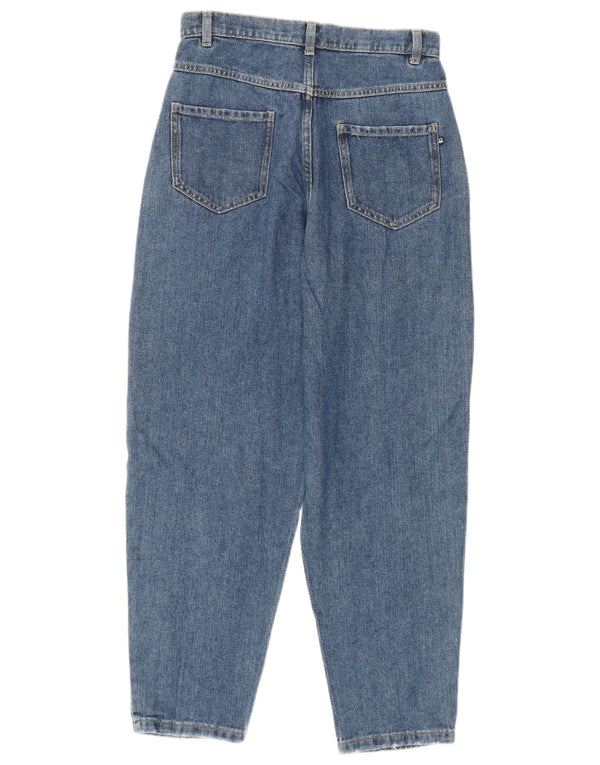 Benetton Blugi largi fete cu talie înaltă 13-14 ani 3XL W28 L27 albastru bumbac