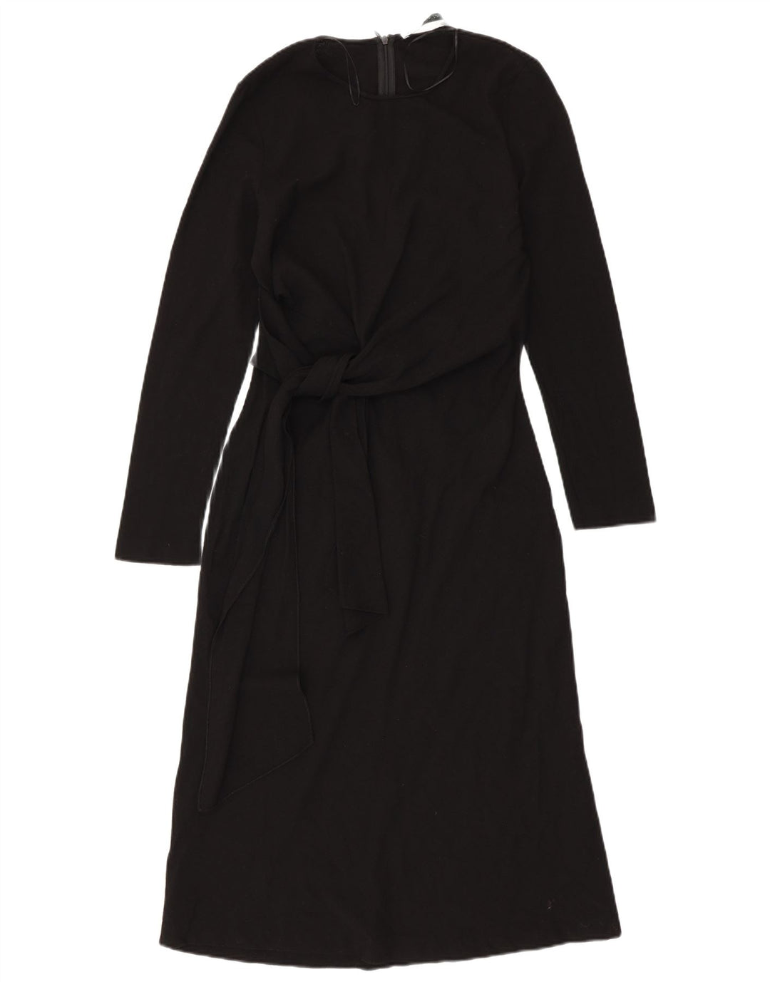 Rochie maxi cu mânecă lungă pentru femei ZARA UK 12 Lână neagră medie