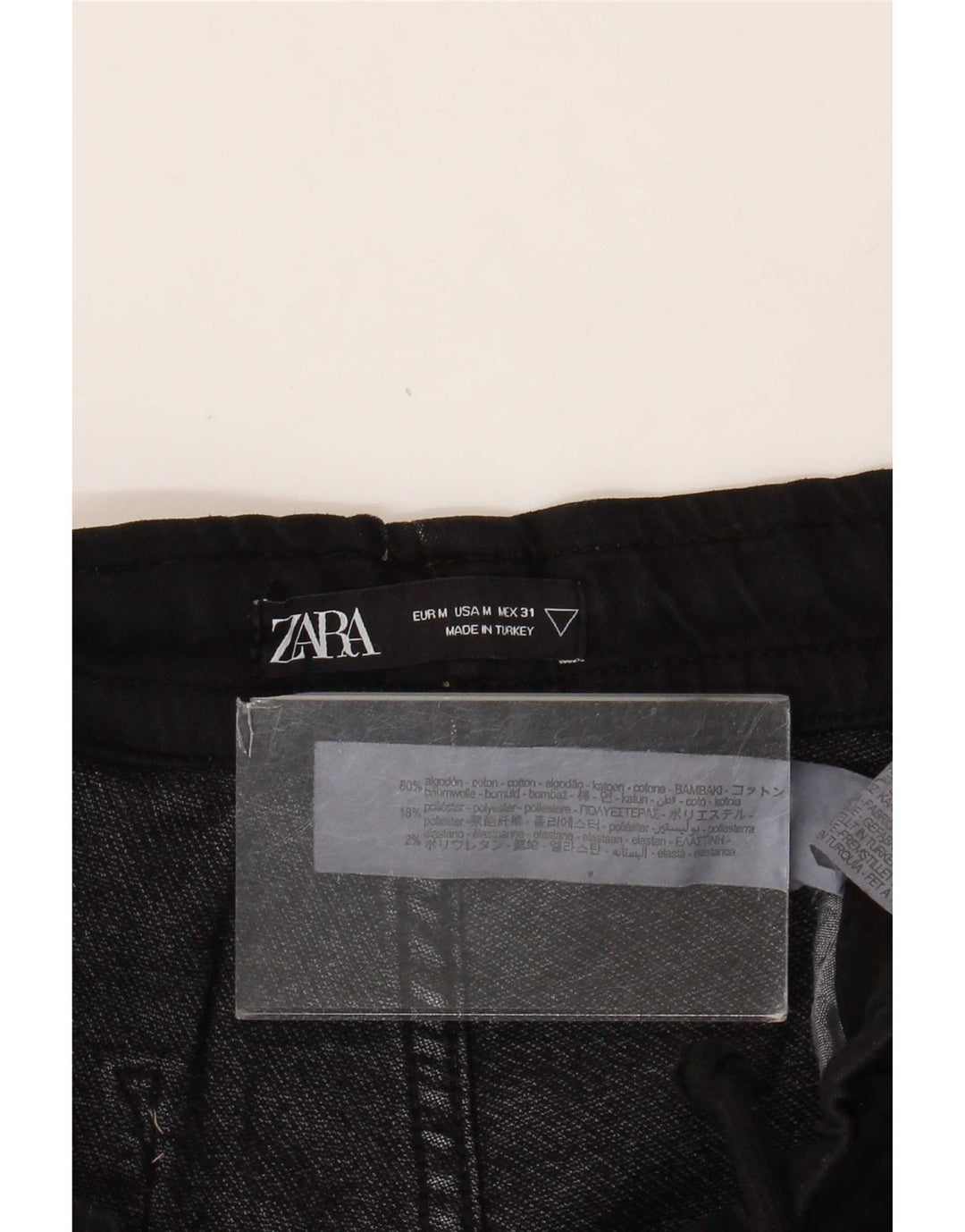 Pantaloni de trening Zara Barbati Joggeri Bumbac Negru Mediu