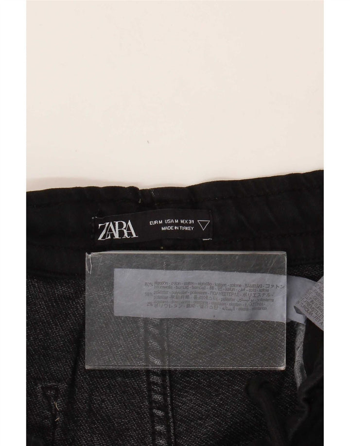 Pantaloni de trening Zara Barbati Joggeri Bumbac Negru Mediu