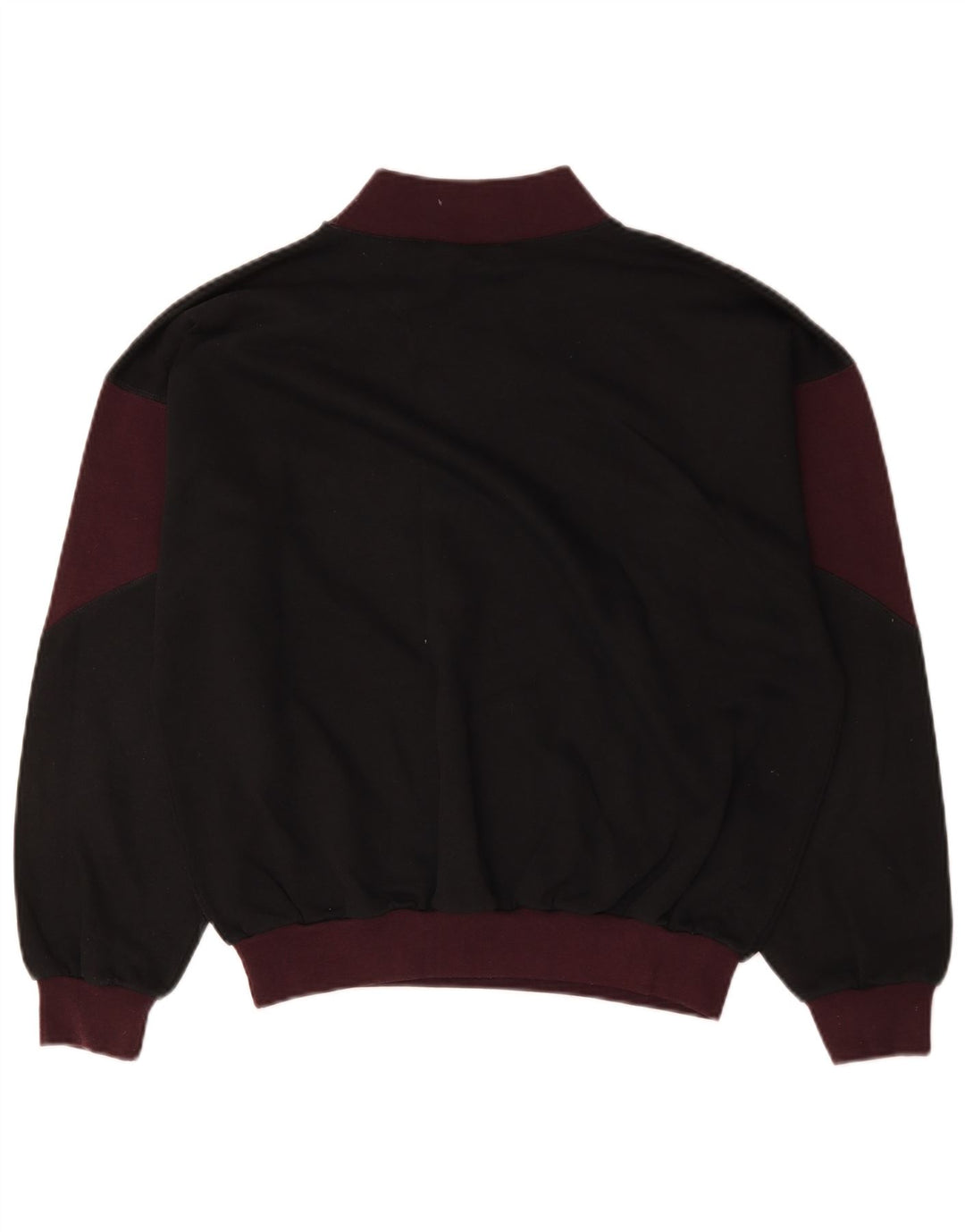 Pulover Vintage pentru bărbați, bumbac color block, mediu negru