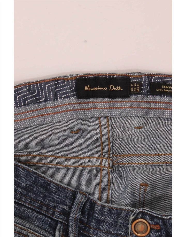 Massimo Dutti Blugi bărbați slim EU 40 Medium W32 L34 Albastru