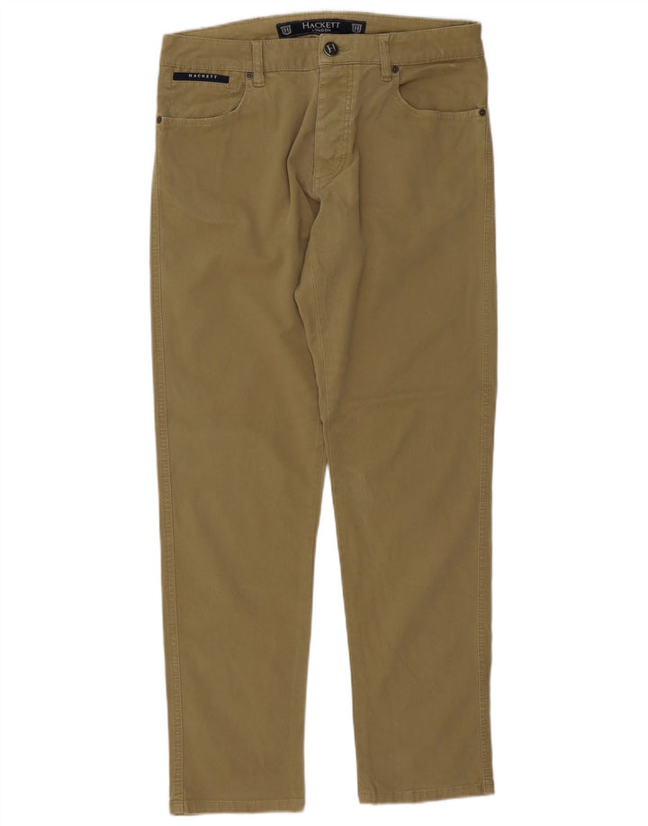 Pantaloni casual slim pentru bărbați Hackett L34 L32 bumbac kaki