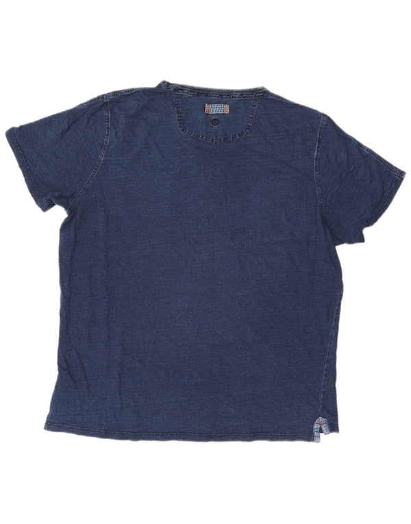 Tricou pentru bărbați Fat Face Indigo Top 2XL Bumbac bleumarin
